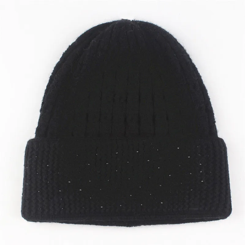 Xthree, зимняя шапка бини для женщин, для девушек, Skullies Beanies, блестящие стразы, вязанные, Gorro, шерстяные женские шапки
