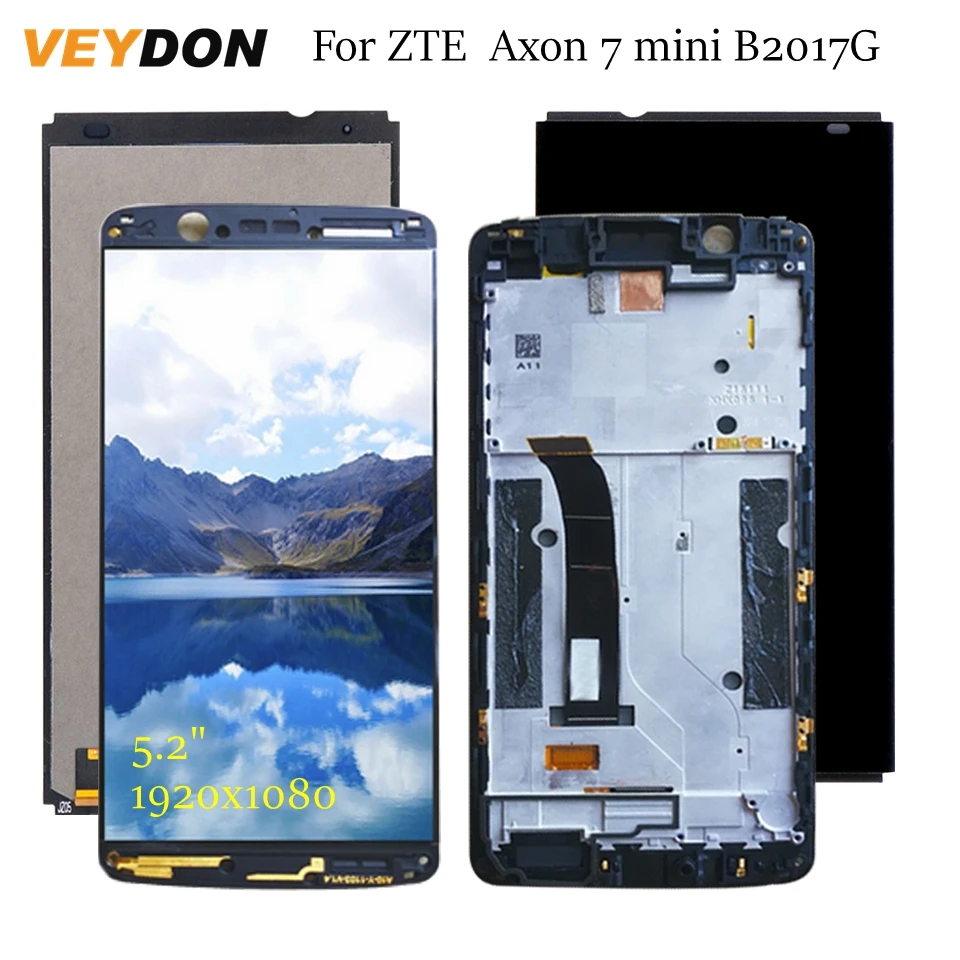 5 2 &quotдля ZTE Axon 7 mini B2017G ЖК дисплей сенсорный экран дигитайзер с рамкой Замена для
