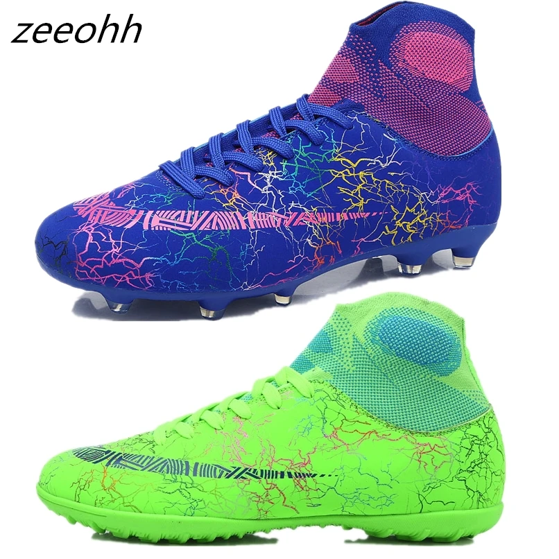 Высокие футбольные бутсы zeeohh TF/FG Длинные шипы и короткие Мужская обувь для