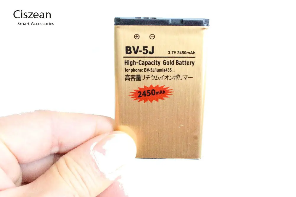 2x2450mAh BV-5J / BV 5J BV5J Золотой сменный аккумулятор + зарядное устройство с ЖК-дисплеем