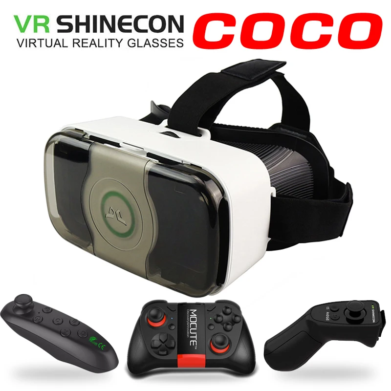 VR Shinecon Коко гарнитуры 3D Очки виртуальной реальности Googles передняя крышка шлем