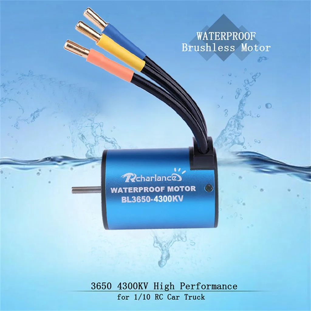 Водонепроницаемый 9T 4370KV бесщеточный мотор + 45A ESC для 1/10 RC автомобиль Лодка