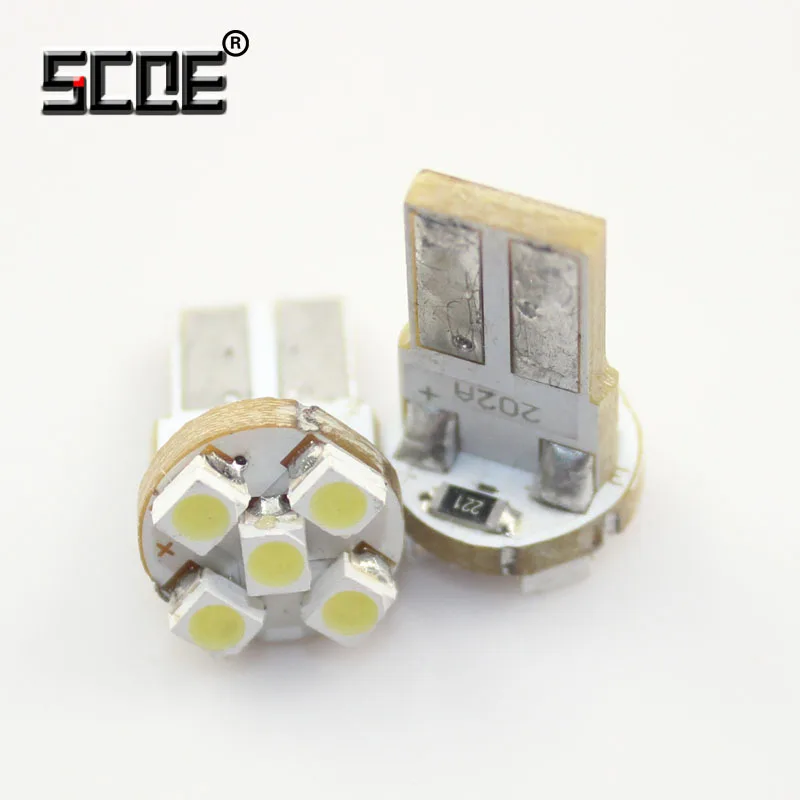 SCOE 2x T10 W5W 5SMD DC12V Светодиодный светильник для Чтения номерного знака автомобиля