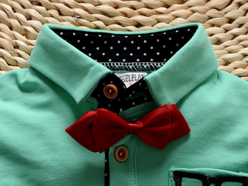 Детский костюм джентльмена с галстуком бабочкой и длинным рукавом|children clothing set|set