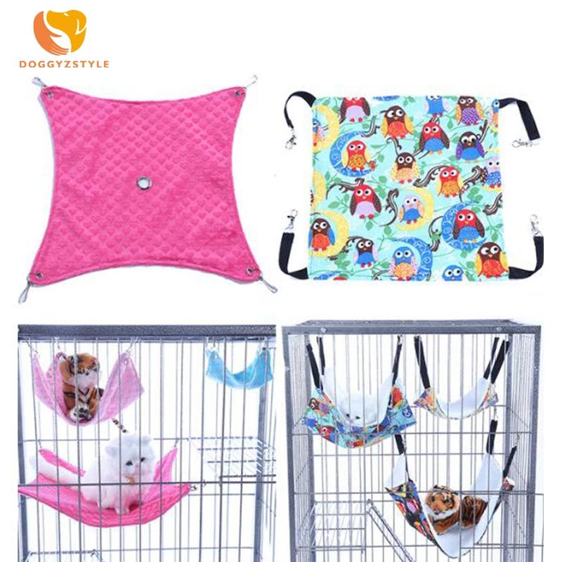 2 стиля теплый фланелевый хомяк Шиншилла рельефная Сова напечатанный гамак