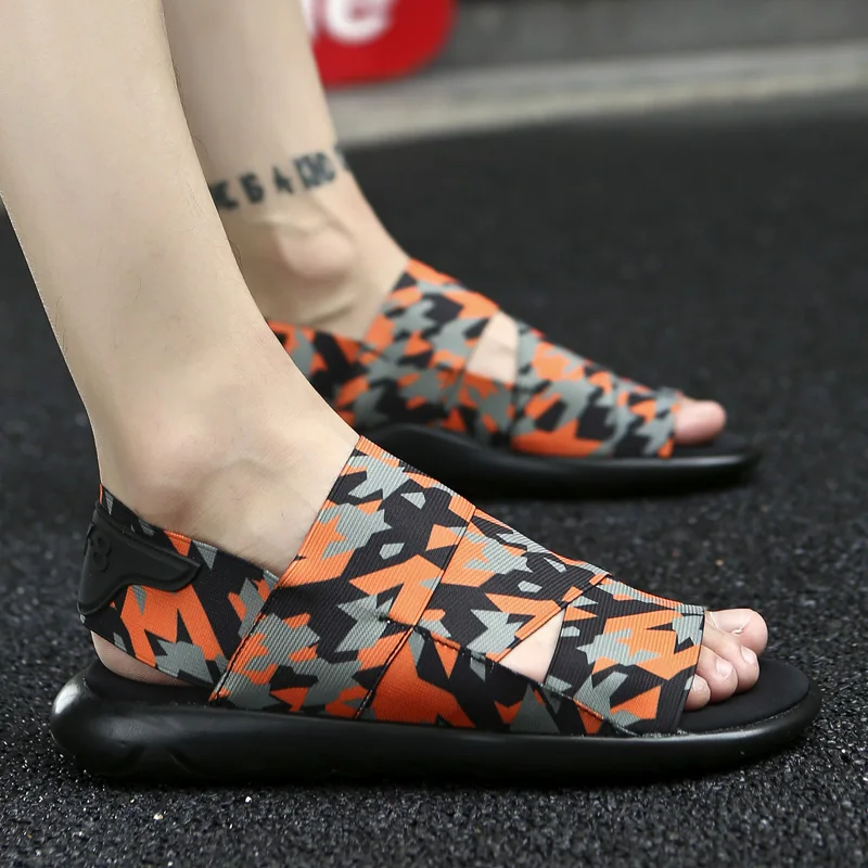 Сандалии ZOQI мужские из натуральной кожи дышащие пляжные босоножки повседневная