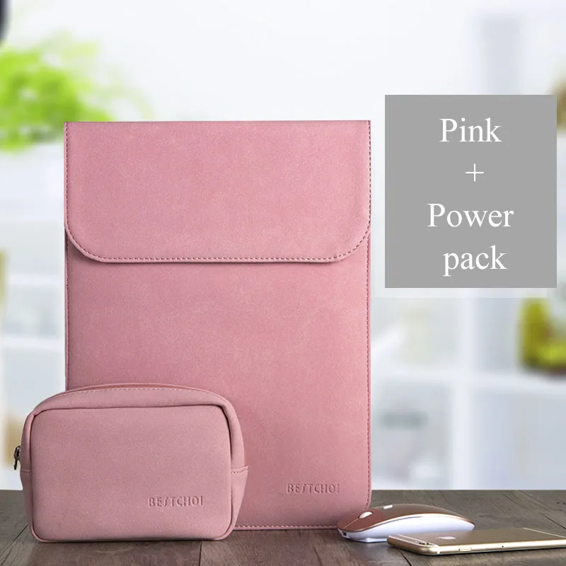 Pink V Set Сумка для ноутбука чехол 11 12 13 14 15 15,6 дюймов для Macbook air Xiaomi pro 13,3 Asus Dell notebook Sleeve 14,1 водонепроницаемый матовый чехол - Цвет: Pink V Set