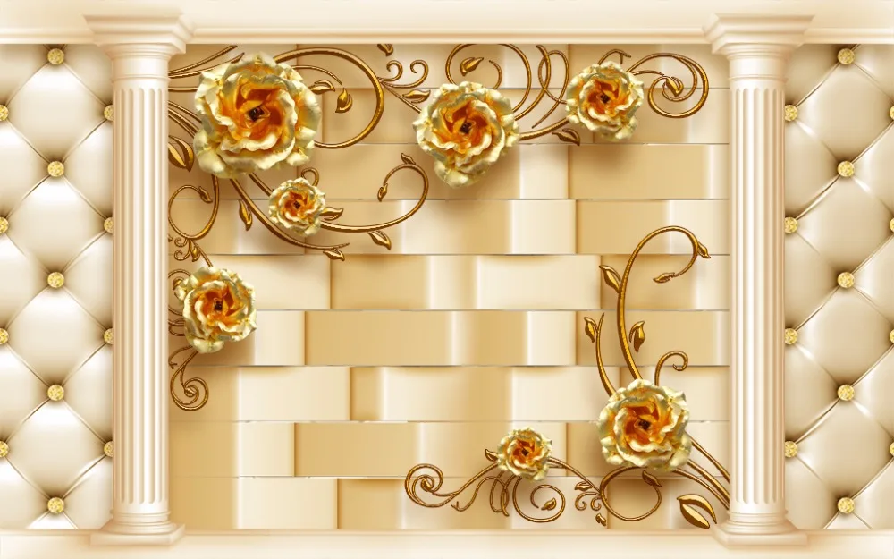 Пользовательские 3d занавески любого размера римские колонки геометрические s