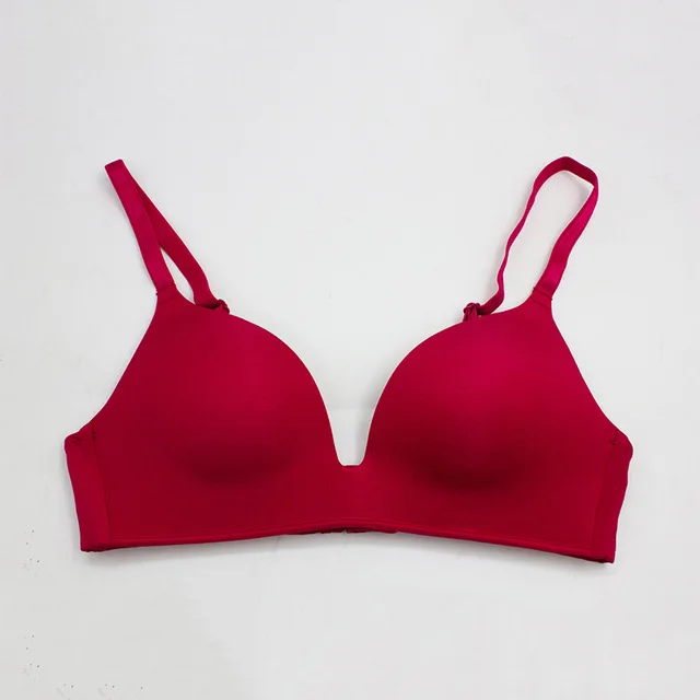Dark Red OranriTing, базовое сексуальное женское нижнее белье, бесшовный бюстгальтер, удобный для сна, дышащий, тонкий, мягкий, чашечки B, нижнее белье - Цвет: Dark Red
