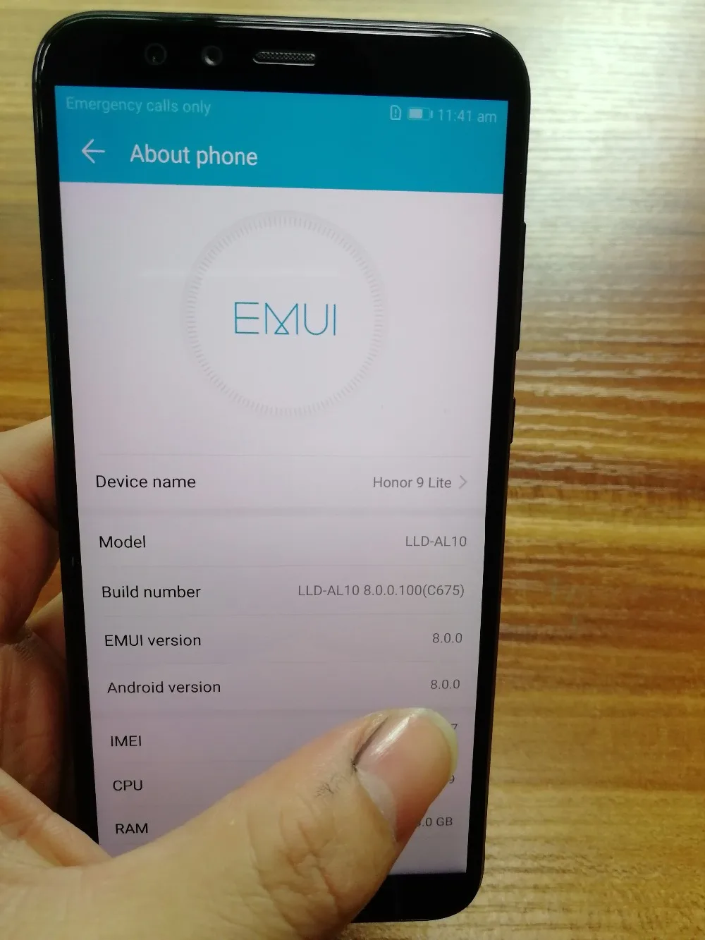 Мобильный телефон HONOR 9 lite с глобальной прошивкой, 4 ГБ, 32 ГБ, 5,65 дюймов, Kirin 659, четыре ядра, Android 8,0, отпечаток пальца, ID, 4 камеры, 2160x1080
