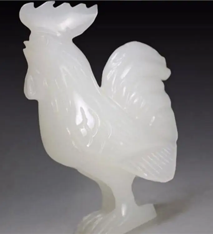 Открытый A-class Афган белый нефрит Зодиак курица фэн шуй украшение подарок на день