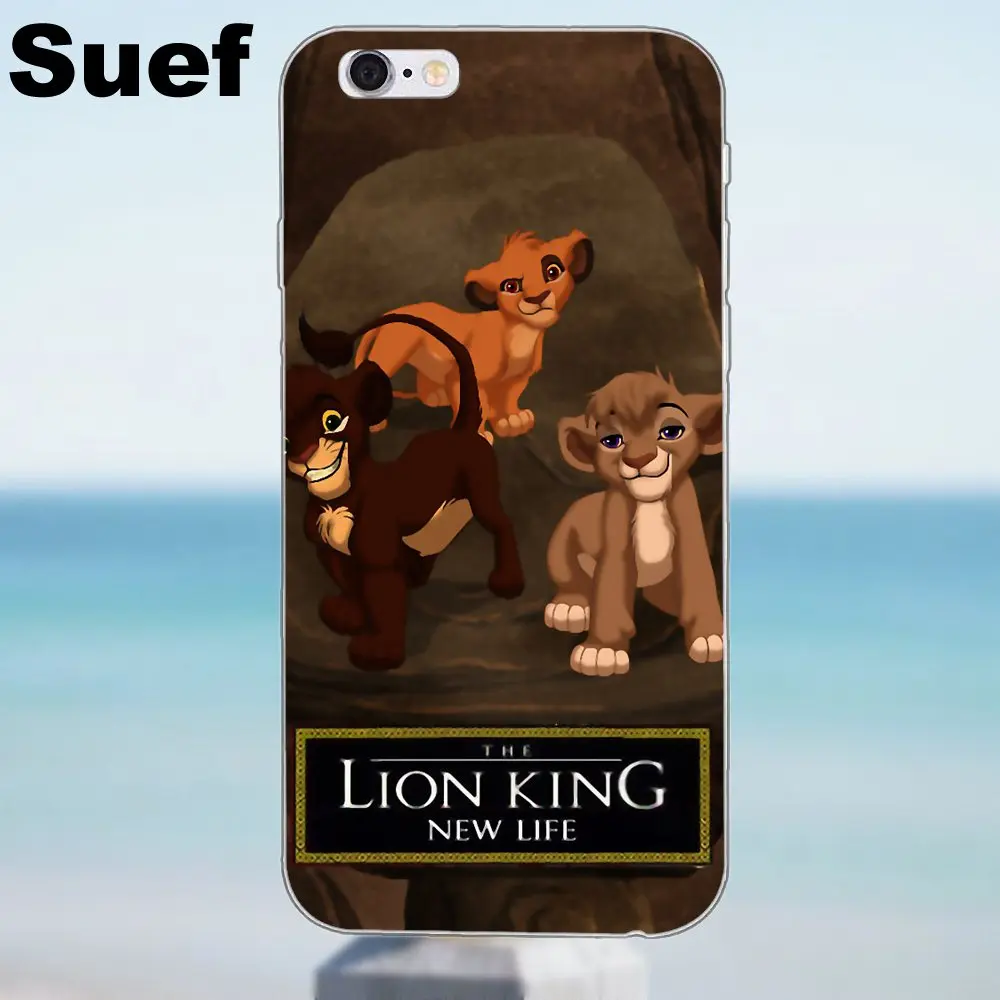 Suef Мягкий мобильный телефон для iPhone X 4 4S 5 5S 5C SE 6 6S 7 8 Plus Samsung Galaxy J1 J3 J5 J7 A3 A5 2016 2017 Simba