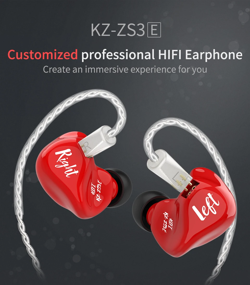 KZ ZS3E DD наушники HIFI музыка бас покрытием Серебряный провод телефон наушники Тип разъема наушники ZSN AS10 ZS4 ZS10 ZST ED9