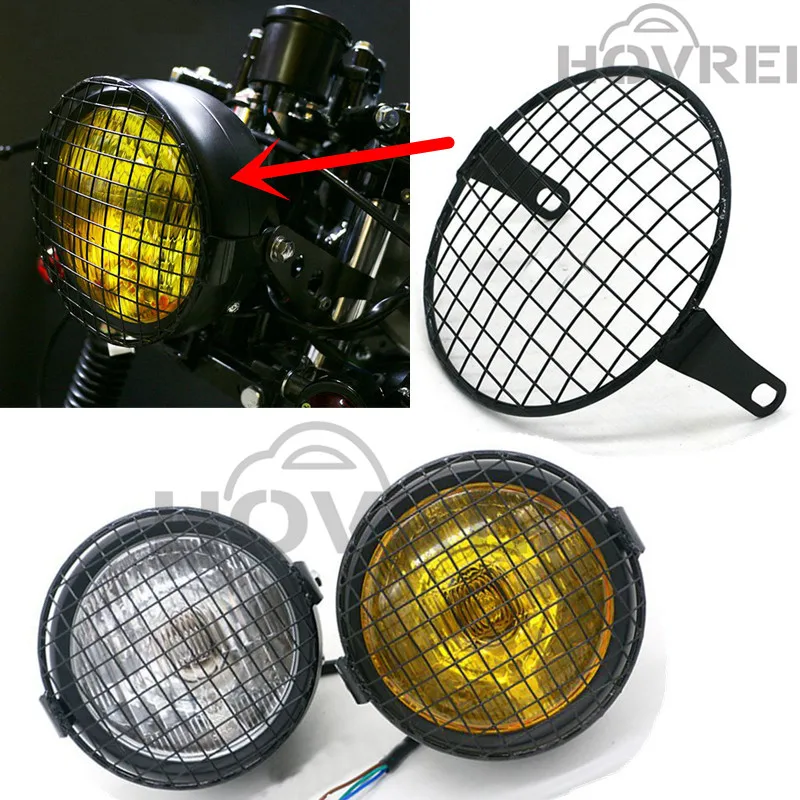 Мотоциклетная ретро Фара 6 3 дюйма квадратная защитная маска аксессуары для