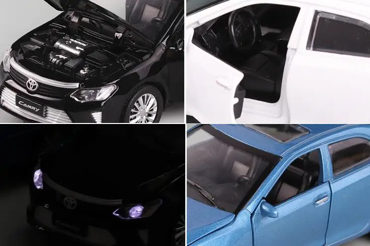 Высокая имитация Тойота Камри, модель автомобиля из 1:32 сплава, литые под давлением металлические игрушечные транспортные средства звук и светильник Модель коллекции
