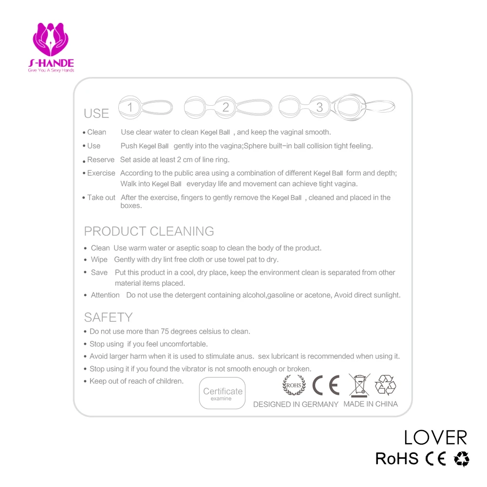 Водонепроницаемый Кегеля мяч влагалище вагинальные упражнения тренер люблю Бен