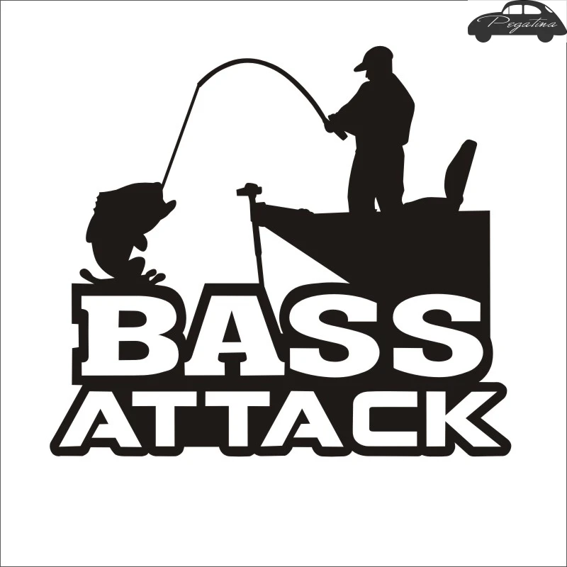 Бас наклейка нападения рыболовные снасти магазин полые Стикеры рыбы рыбацкая