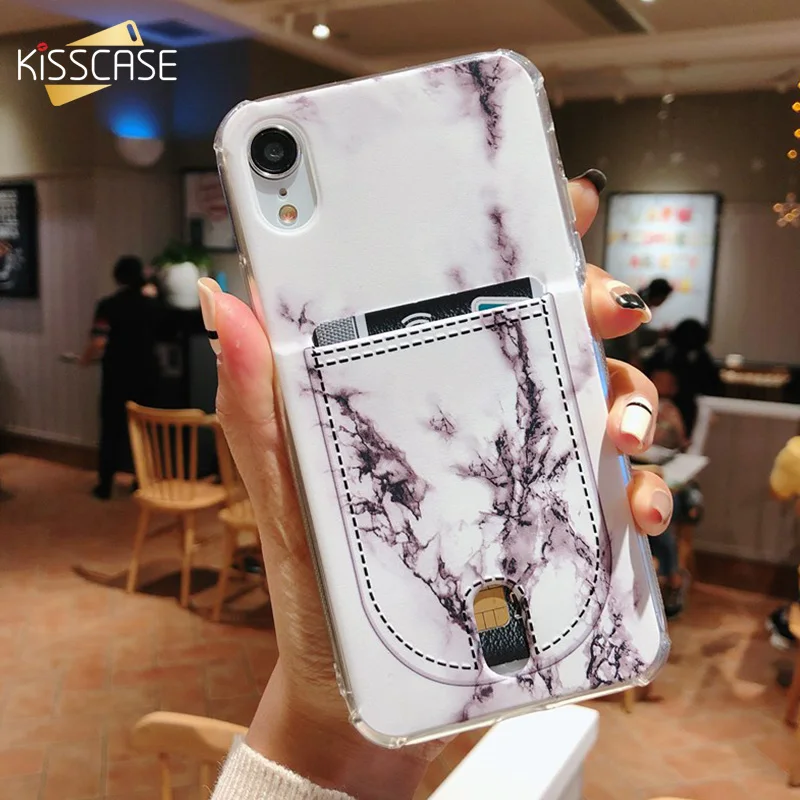 KISSCASE держатель для карт чехол iPhone 6 6s plus Мягкий силиконовый 7 8 плюс Чехол 5s SE XS MAX XR