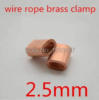 

Латунные зажимы для троса, 50 шт./лот, диаметр 2, 5 2,5 мм, латунные зажимы
