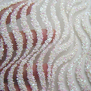 White 1 шт., модная блестящая вечерняя сетка для платьев, ткань, клееные блестки, печатная сетчатая ткань, французская блестящая ткань для свадебного платья - Цвет: White