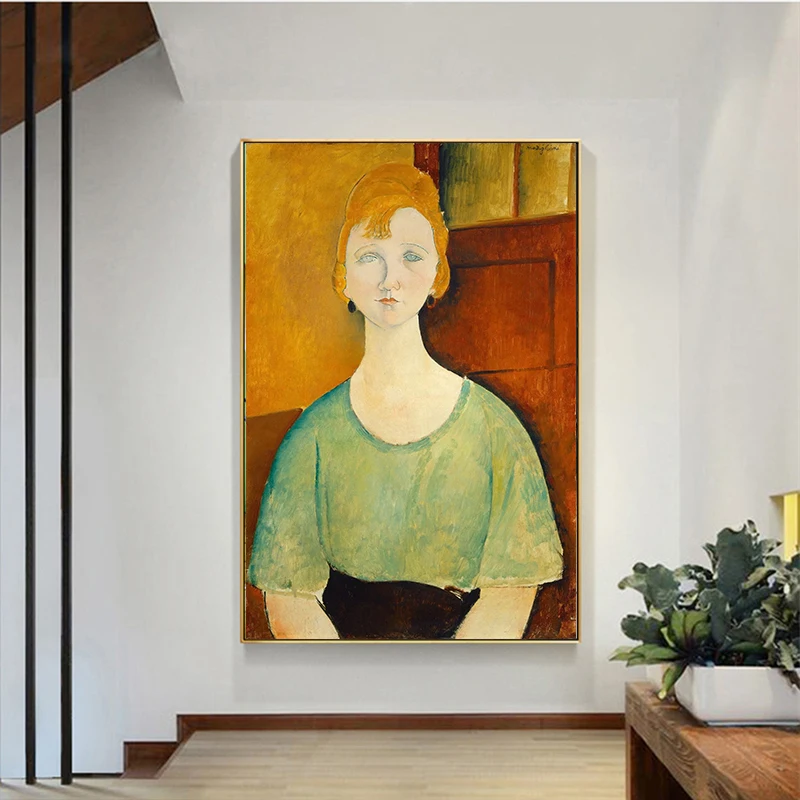 MUTU Знаменитые Картины Маслом Wall Art Женщины без глаз Модильяни печати и постеры на