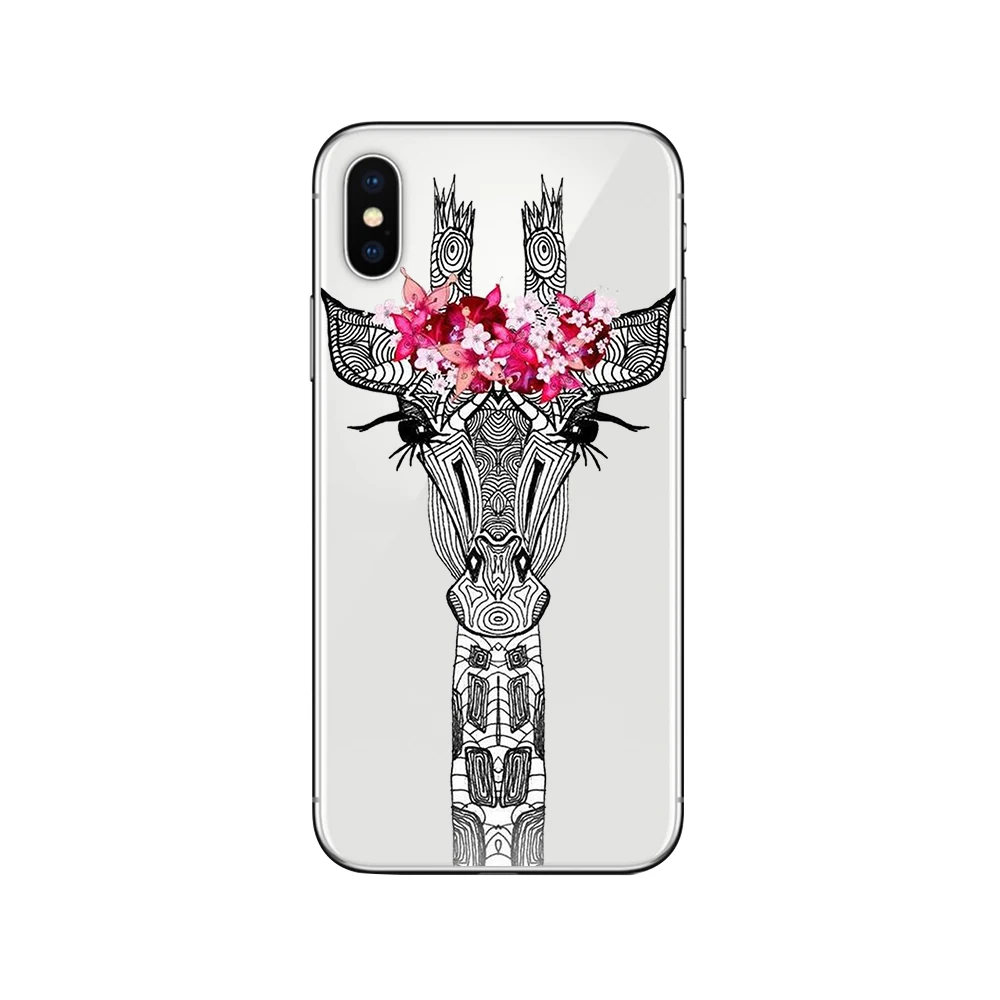 Чехол ciciber для iphone 7, 8, 6, 6S Plus, 5S, SE, X, XR, XS MAX, мягкий силиконовый чехол из ТПУ для iphone 11 Pro, Max, чехол для телефона с изображением животных, жирафа - Цвет: WM00858