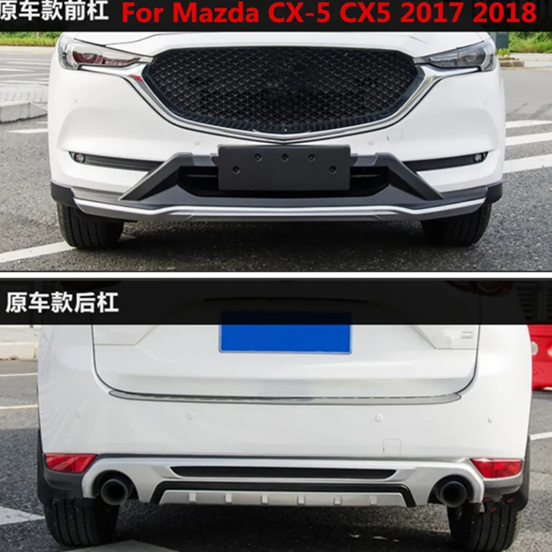Автомобильный Стайлинг для Mazda CX-5 CX5 Передний+ задний бампер диффузор бампер Защита для губ защитная накладка ABS хромированная отделка