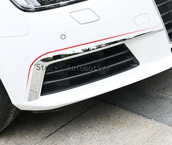 

Car Styling For Audi A4 Sedan B9/9L 2016 2017 New ABS Chrome Exterior Front Foglight Eyelid Fog Light Eyebrow Lamp Cover Trims