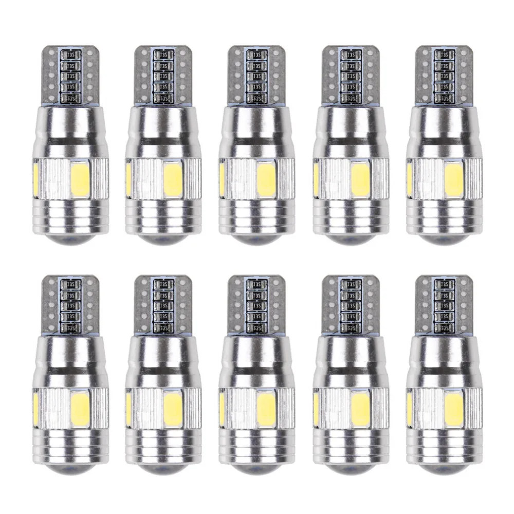 10 шт.! Светодиодная лампа T10 501 194 W5W 5630 SMD для внутреннего освещения автомобиля HID