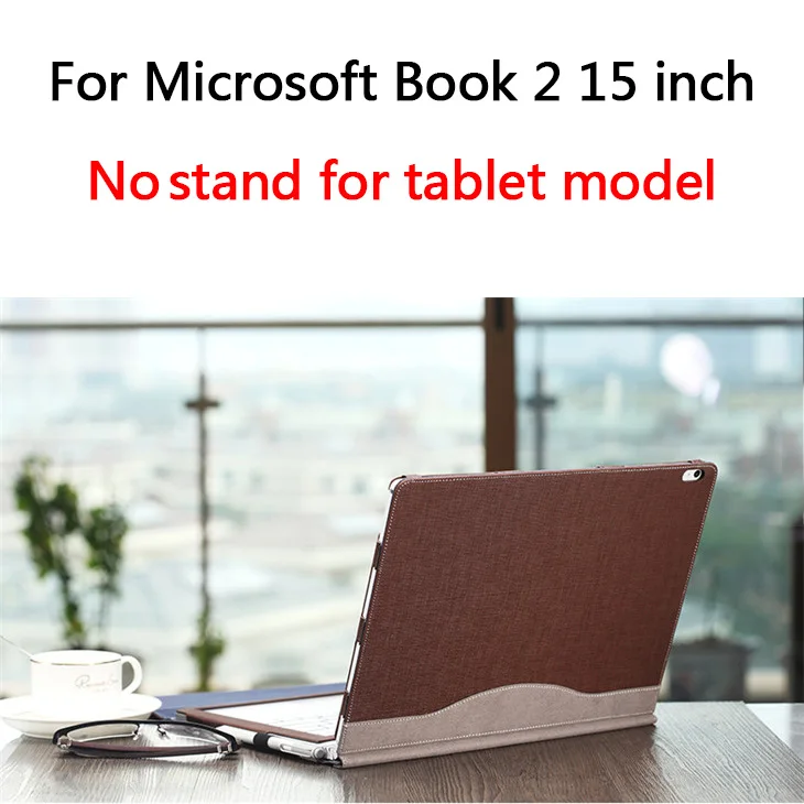 No Stand-Coffee 15 Съемный чехол-подставка для ноутбука и планшета для microsoft Surface Book 2 13,5 дюймов для Surface Book 2 15 дюймов чехол для ноутбука - Цвет: No Stand-Coffee 15