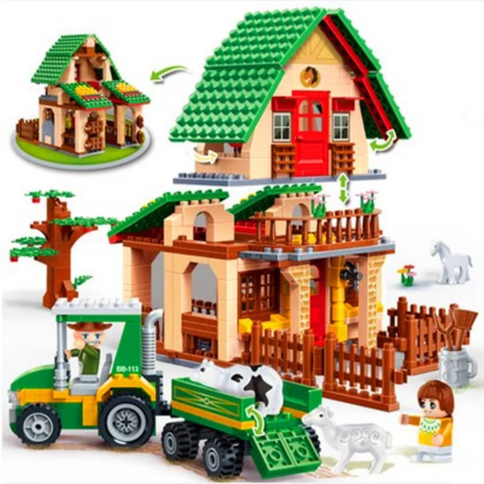 Banbao Модель Строительство комплекты Совместимость с LEGO City Happy Farm 841 3D блоки