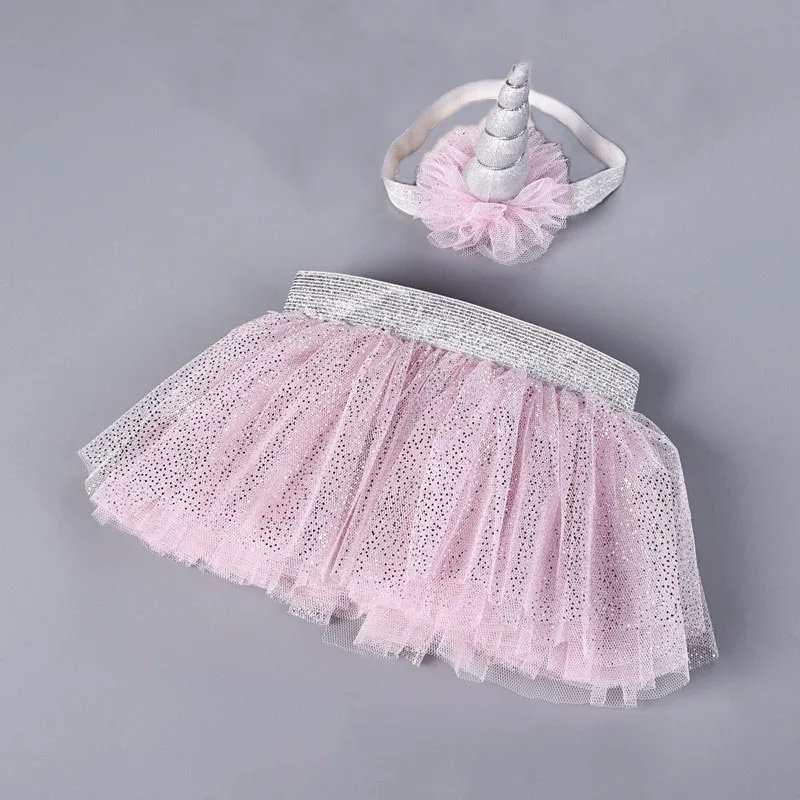 Бесплатная повязка на голову в виде единорога юбка пачка для маленьких девочек