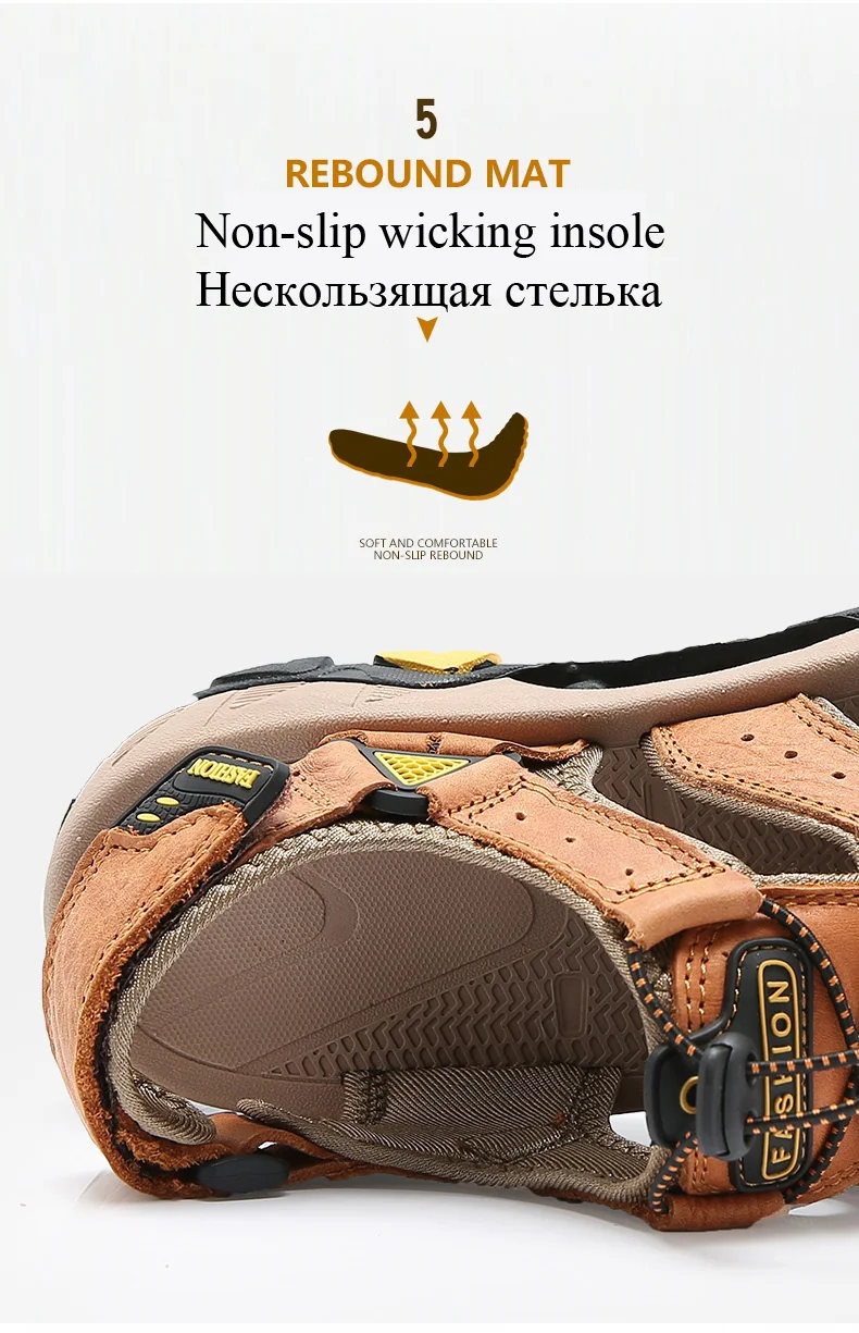 Мужские сандалии; мужские кожаные черные летние туфли на резиновой подошве; повседневные сандалии-гладиаторы для мужчин; повседневная обувь; пляжная обувь с мягкой подошвой; большие размеры