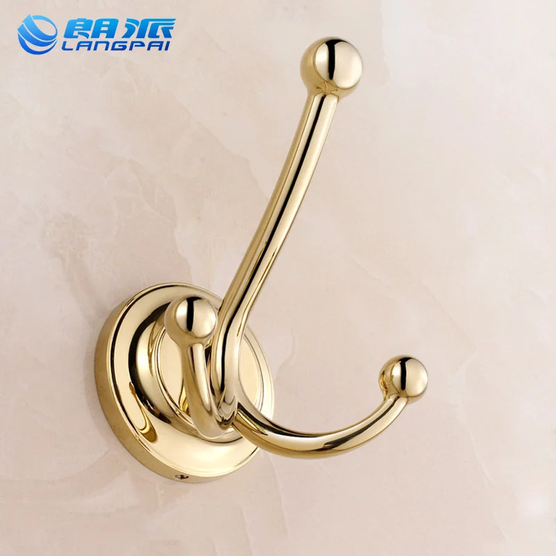 Крючок для одежды ванной Европейский Золотой ряд крюка гостиная настенный