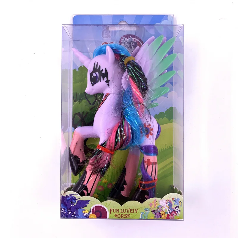 My little pony, 14 см, ПВХ, радуга, милый, ПВХ, единорог, маленький пони, лошадь, фигурки, куклы для девочек, подарок на день рождения, Рождество