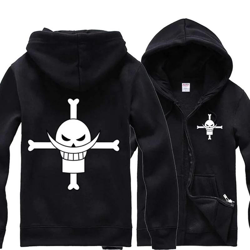 Black Лидер продаж, One Piece белая борода Portgas D Ace толстовка с капюшоном Косплэй 3 цвета толстовка Куртки костюмы - Цвет: Black