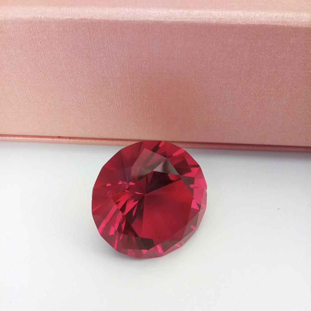 60mm 6pcs Red Color Cut Crystal Diamond Glass Diamonds Paperweight For Birthday Wedding Party Souvenir Gifts Best Selling | Дом и сад