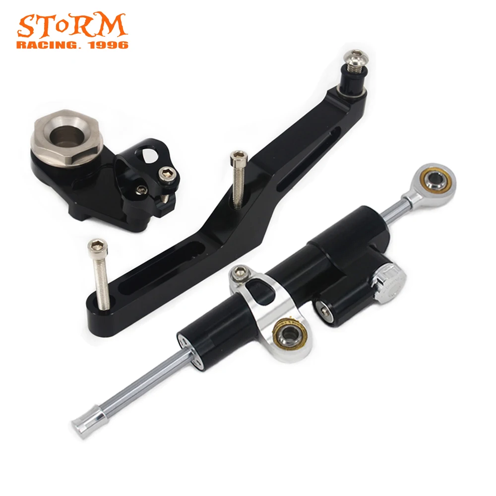 

Motorcycle Steering Damper Stabilizer With Mounting Bracket Adapter Set For Kawasaki NINJA ZX6R ZX-6R ZX 6R 2009-2016