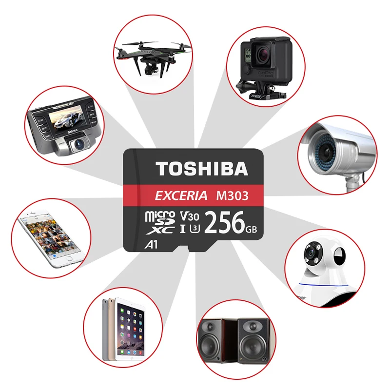 Карта памяти TOSHIBA M303 Micro SD 64 Гб 128 ГБ 256 MicroSD Max 98 м/с MicroSDXC V30 UHS I U3 A1 TF карта относится к