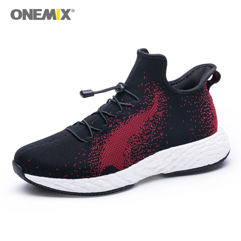 ONEMIX New Couples Running Shoes Breathable Sports Simple Sneakers Light Slip-on Athletic Sneaker Women Flats Men Jogging | Спорт и
