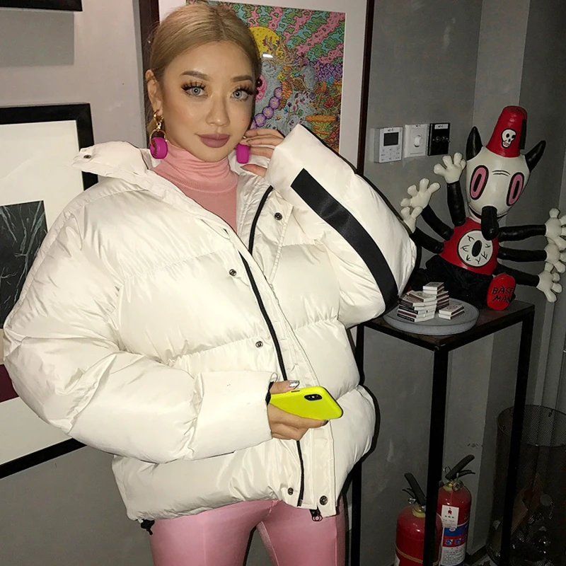 Карман на молнии пальто свободного кроя парка Для женщин Повседневное верхняя