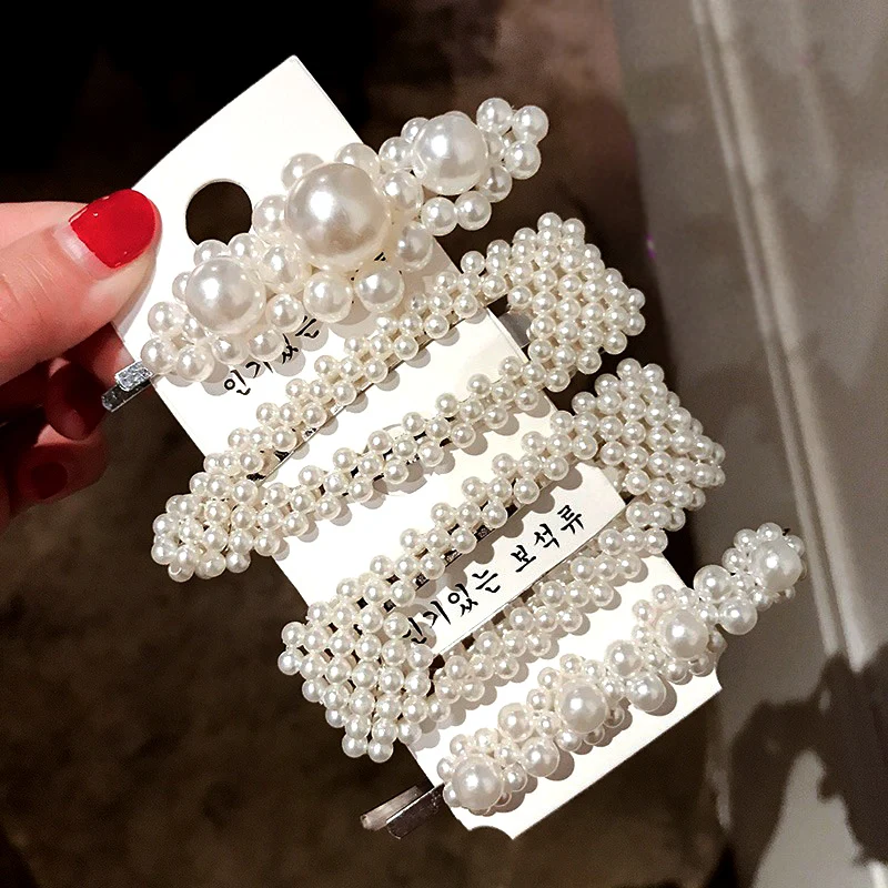 Модные женские шпильки с жемчугом в Корейском стиле заколки для волос длинный