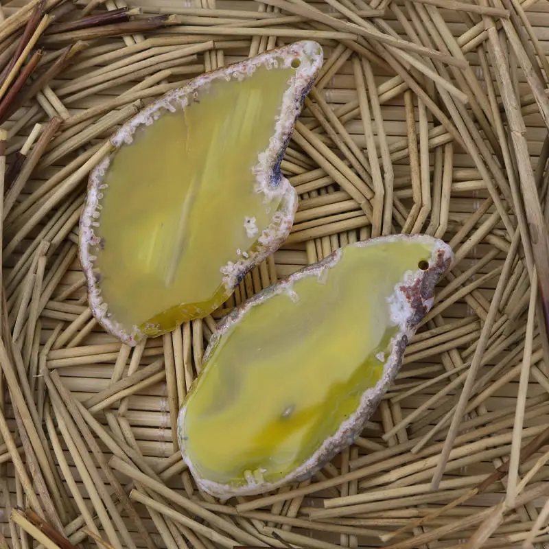 Оптовая продажа 1 шт./лот желтая крашеная подвеска подвески из натурального камня
