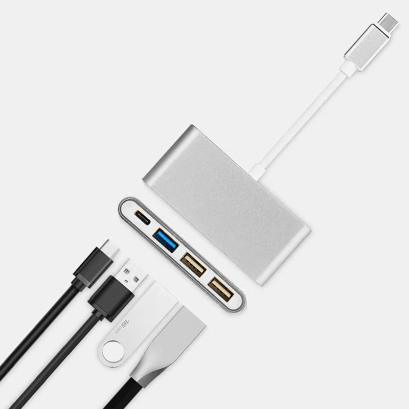 USB C концентратор адаптер для MacBook Pro 13 type C к USB 3,0 2,0 PD док-станция для MacBook Air 13 адаптер 4 порта usb-хаб type C конвертер