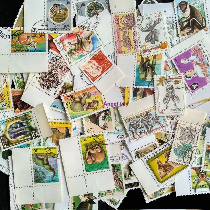Почтовые штампы с животными для коллекции в хорошем состоянии 100 шт.|stamp stamp|stamps