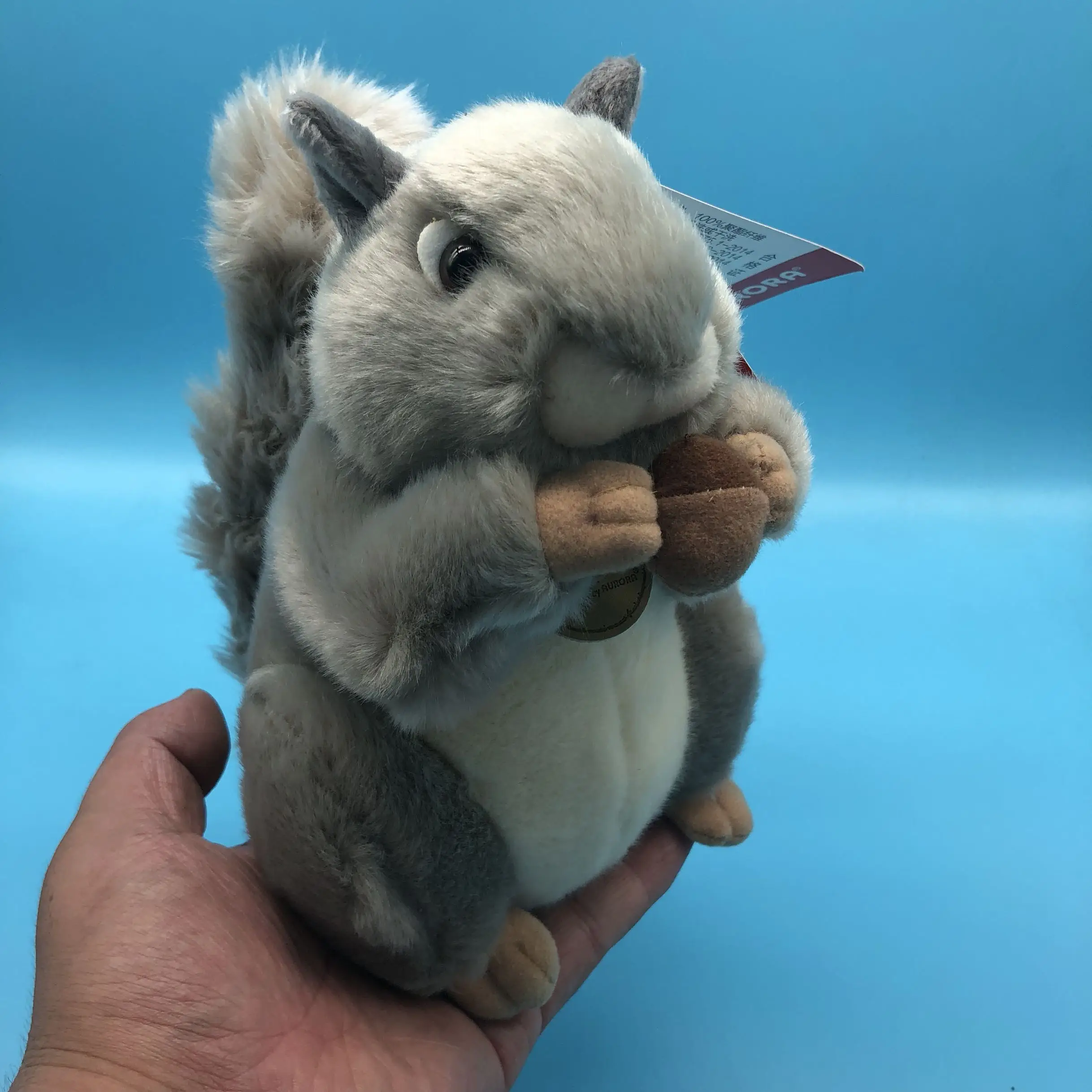 Милая серая белка плюшевая игрушка мягкая кукла детская подарок на день рождения