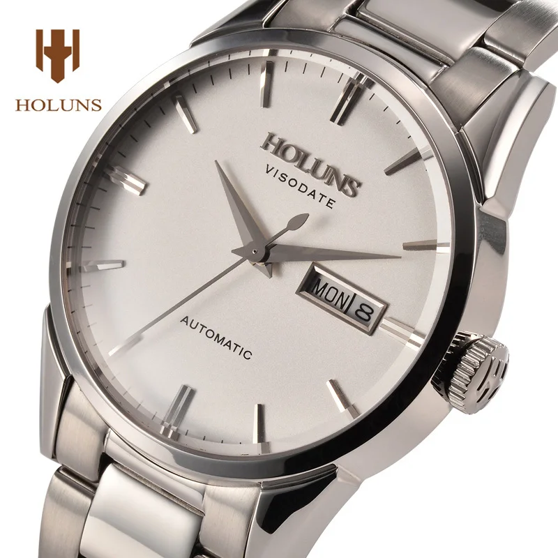 Роскошные Holuns импорт деловые часы для мужчин сапфир водостойкий Дата День