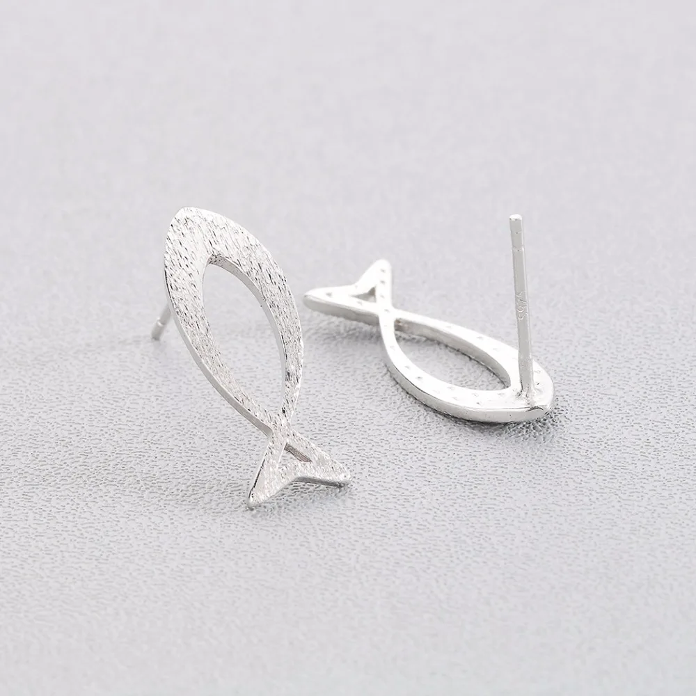 Модные женские серьги QIMING с полыми рыбками простые ювелирные изделия морскими
