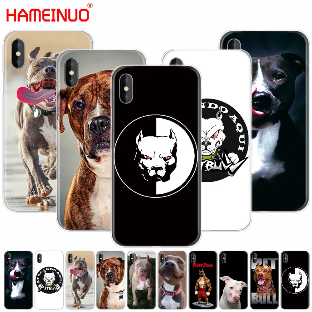 HAMEINUO pitbull dog Чехол для мобильного телефона iphone 6 4 4s 5 5s SE 5c 6s 7 8 plus чехол X|case for iphone|case
