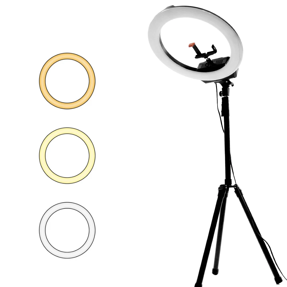 16 &quotсветодиодный кольцевой светильник с регулируемой яркостью для селфи YouTube